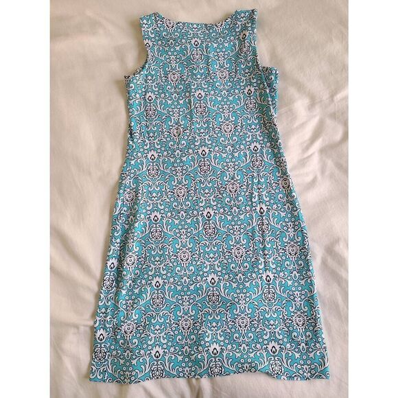 Charter‎ Club Mini A-Line Dress Womens Small Blue Floral Sleeveless Nylon Blend - Picture 5 of 5